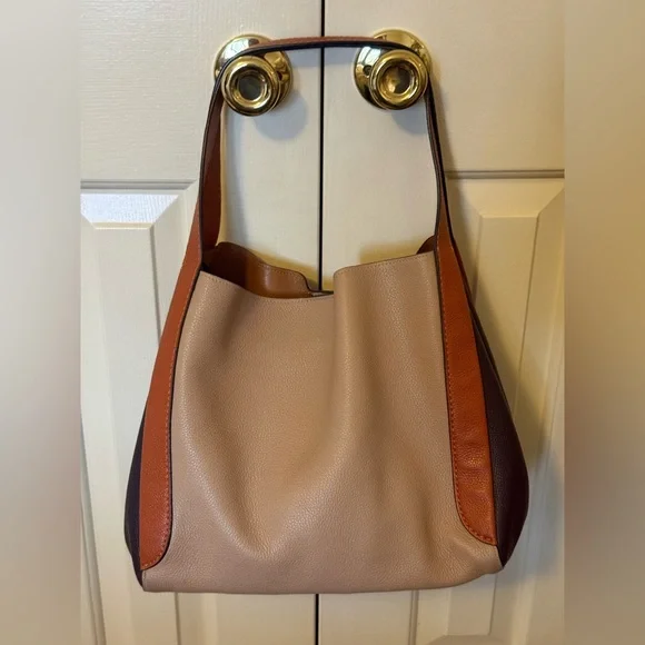 Coach Two-Tone Tan and Brown Shoulder Bag - Picture 5 of 11
